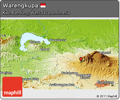 Physical Panoramic Map of Warengkupa