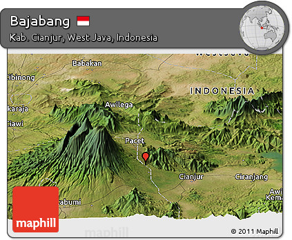 Satellite Panoramic Map of Bajabang