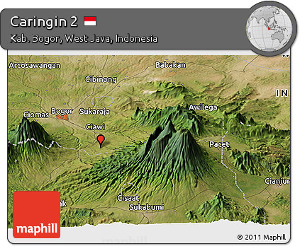 Satellite Panoramic Map of Caringin 2