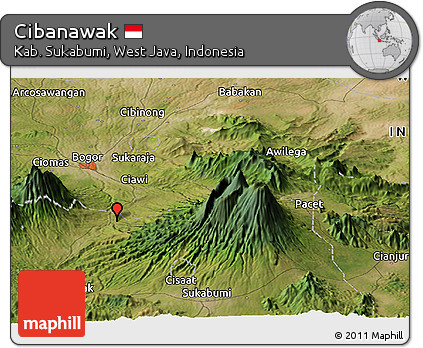 Satellite Panoramic Map of Cibanawak