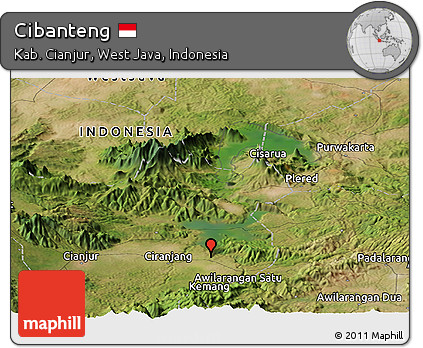 Satellite Panoramic Map of Cibanteng