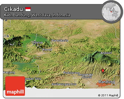 Satellite Panoramic Map of Cikadu