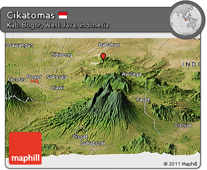 Satellite Panoramic Map of Cikatomas