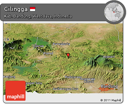 Satellite Panoramic Map of Cilingga