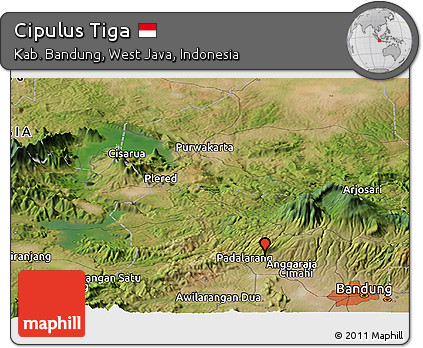 Satellite Panoramic Map of Cipulus Tiga