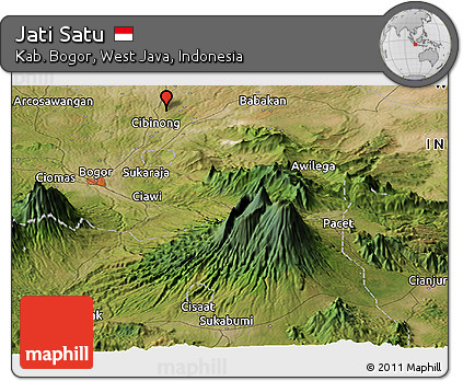 Satellite Panoramic Map of Jati Satu
