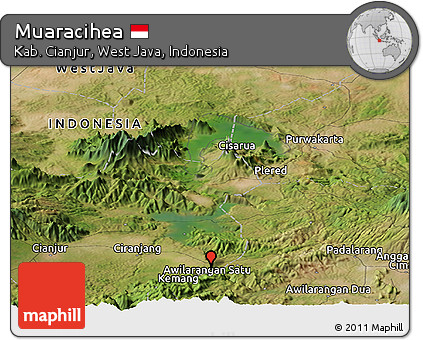 Satellite Panoramic Map of Muaracihea