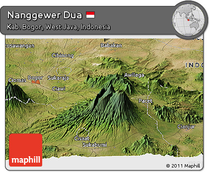 Satellite Panoramic Map of Nanggewer Dua