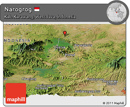 Satellite Panoramic Map of Narogrog