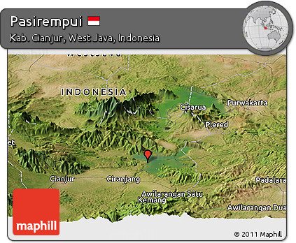 Satellite Panoramic Map of Pasirempui