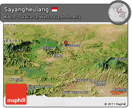 Satellite Panoramic Map of Sayangheulang