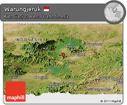 Satellite Panoramic Map of Warungjeruk