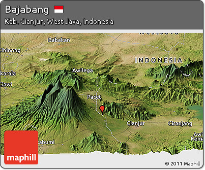 Satellite Panoramic Map of Bajabang