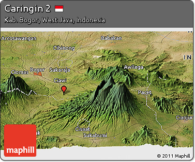 Satellite Panoramic Map of Caringin 2