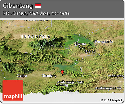 Satellite Panoramic Map of Cibanteng