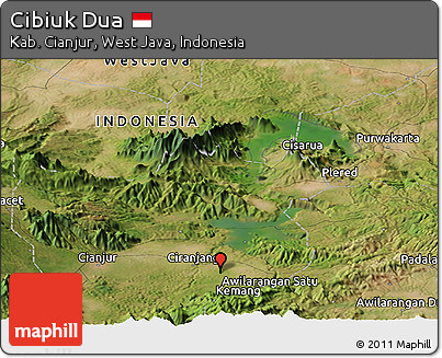 Satellite Panoramic Map of Cibiuk Dua