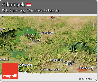 Satellite Panoramic Map of Cikampek