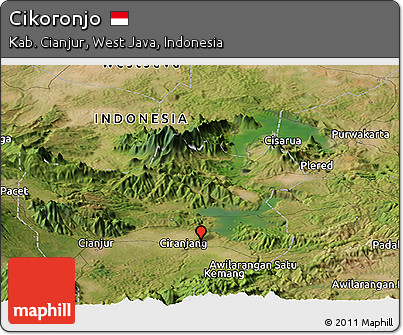 Satellite Panoramic Map of Cikoronjo