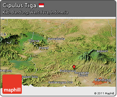 Satellite Panoramic Map of Cipulus Tiga