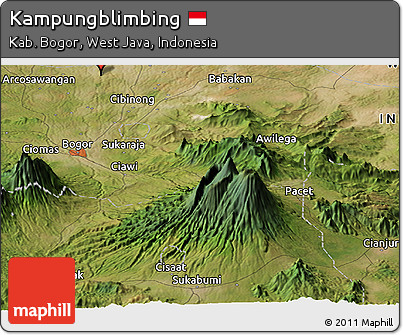Satellite Panoramic Map of Kampungblimbing