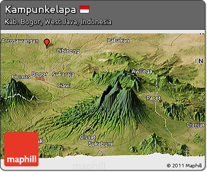 Satellite Panoramic Map of Kampunkelapa