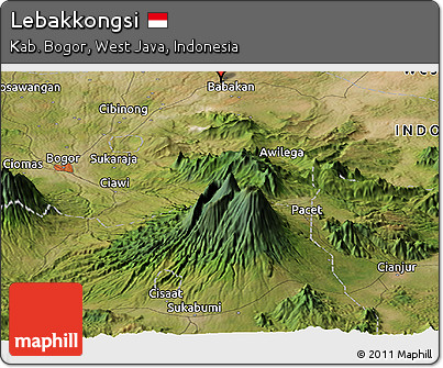 Satellite Panoramic Map of Lebakkongsi