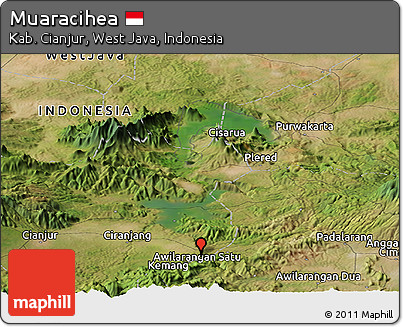 Satellite Panoramic Map of Muaracihea