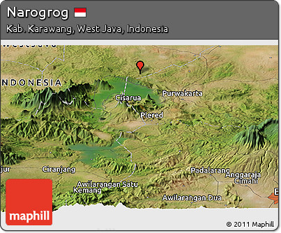 Satellite Panoramic Map of Narogrog