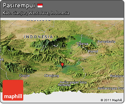 Satellite Panoramic Map of Pasirempui