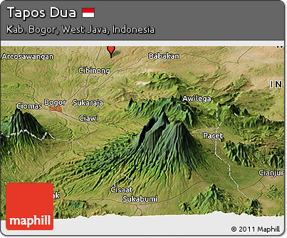 Satellite Panoramic Map of Tapos Dua