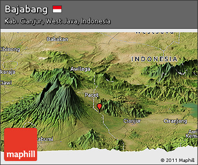 Satellite Panoramic Map of Bajabang