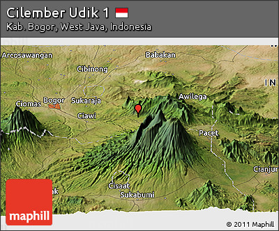 Satellite Panoramic Map of Cilember Udik 1