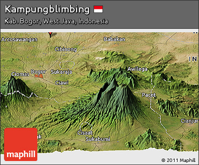 Satellite Panoramic Map of Kampungblimbing