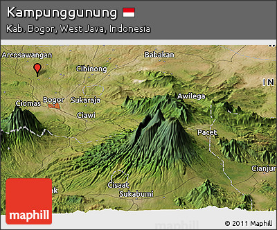 Satellite Panoramic Map of Kampunggunung