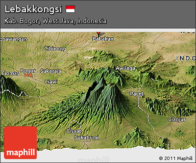 Satellite Panoramic Map of Lebakkongsi