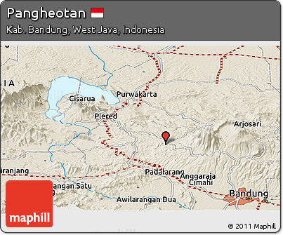 Shaded Relief Panoramic Map of Pangheotan