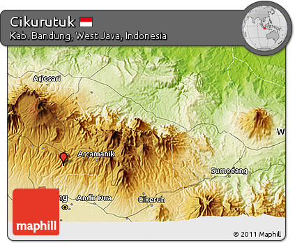 Physical 3D Map of Cikurutuk