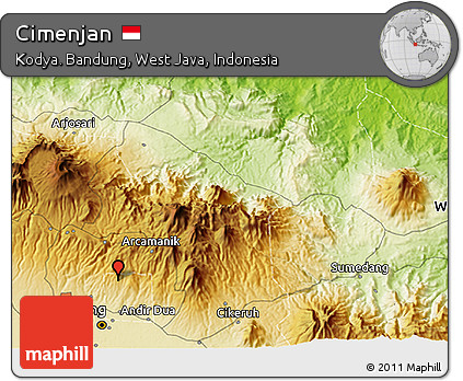 Physical 3D Map of Cimenjan