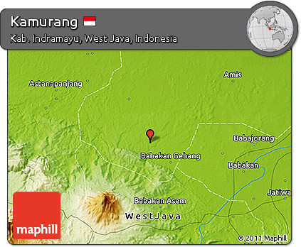 Physical 3D Map of Kamurang
