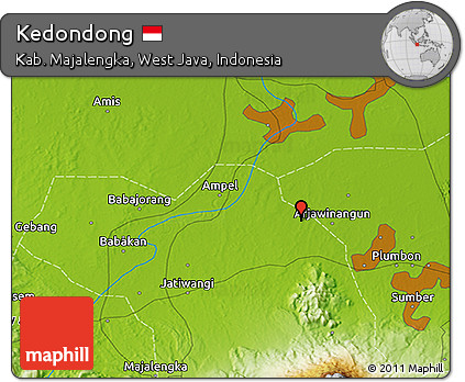 Physical 3D Map of Kedondong