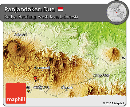 Physical 3D Map of Panjandakan Dua