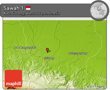 Physical 3D Map of Sawah 1