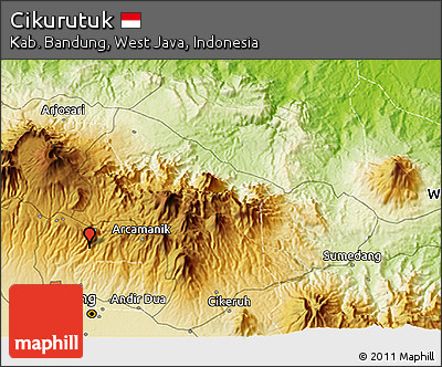Physical 3D Map of Cikurutuk