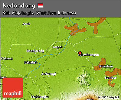 Physical 3D Map of Kedondong