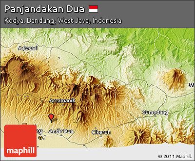Physical 3D Map of Panjandakan Dua