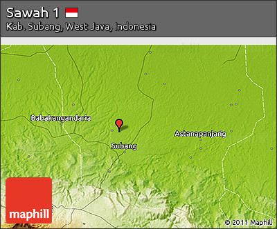 Physical 3D Map of Sawah 1