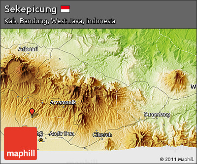 Physical 3D Map of Sekepicung