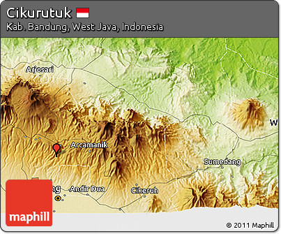 Physical 3D Map of Cikurutuk