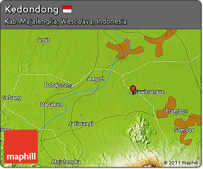 Physical 3D Map of Kedondong