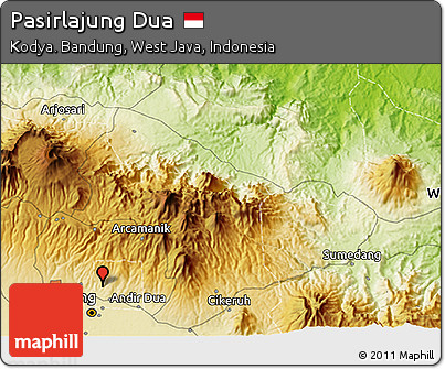 Physical 3D Map of Pasirlajung Dua